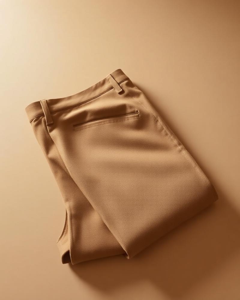 Calça Alfaiataria Camel — Calças — tamanho 40 · Curadoria Reviva Shop